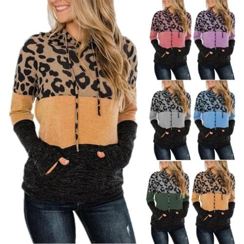 Hoodies Women 2021 New Fashion New Winter Outfit Hooded Splicing Printing Loose Fleece Sweatshirt Plus Size Hoodies