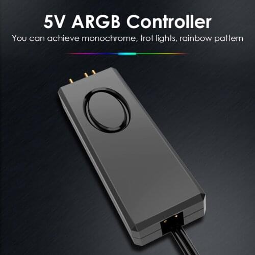 5V Gorgeous ARGB Controller SATA Pin Power Supply Desktop Computer Remote Control for Chassis Fan LED Lighting Water Cooler