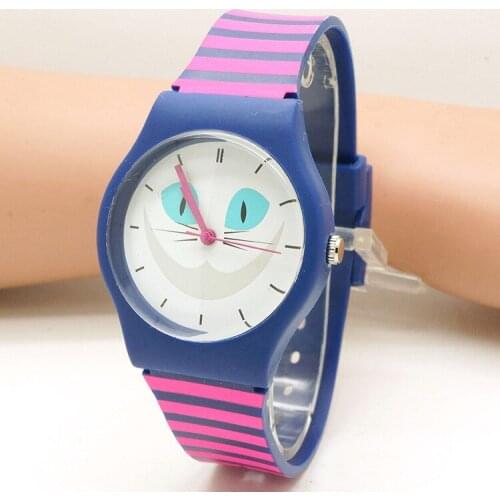 Cute cat Waterproof Kid Watches Children Silicone Wristwatches butterfly Brand Quartz Wrist Watch Fashion Casual Relogio watch
