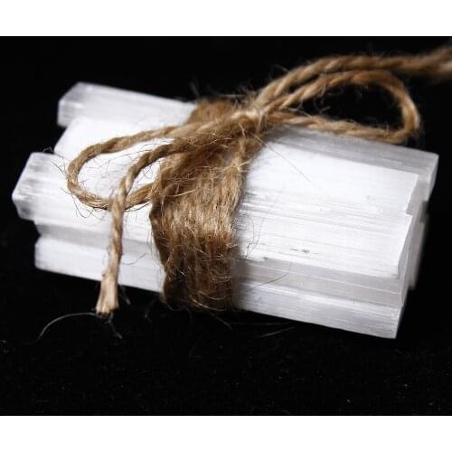 10pcs Natural Selenite Crystal Stick Chips Gypsum White Quartz Rough Minerals Specimen Point Healing Stone