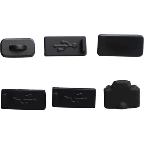 6pcs Silicone Dust Plug Anti Dust Protector Cover Dust Proof Set for PS5 Console USB HDM Fittings