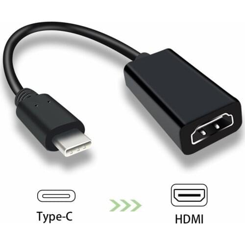 USB Type C to HDMI-compatible Adapter USB-C to Male to Female Converter for Huawei Matebook/Smasung S8