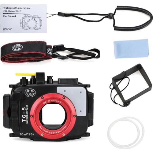 Photo Studio Volg Camera Waterproof Housing Diving Case Protective Underwater 60m/195ft Replacement for Olympus TG-5 Camera