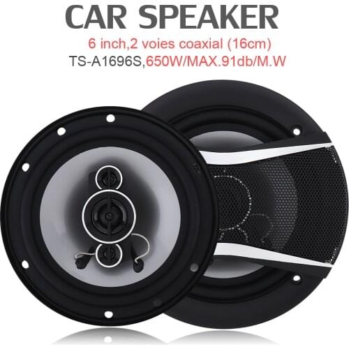 TS-A1696S 2pcs 6 Inch 650W Car HiFi Coaxial Speaker Vehicle Door Auto Audio Music Stereo Full Range Frequency Speaker for Cars