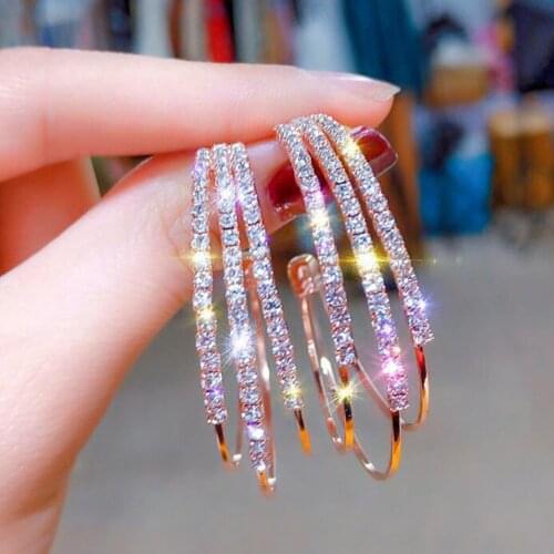 1Pair Big Gold C Hanging Dangle Earrings Charm Pendant Drop Vintage Earrings Modern Female Jewelry Gift