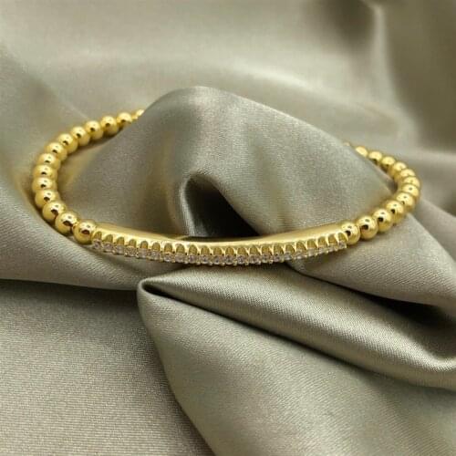 Gold Plated Bulk and Cubic Zirconia Imported Bracelet