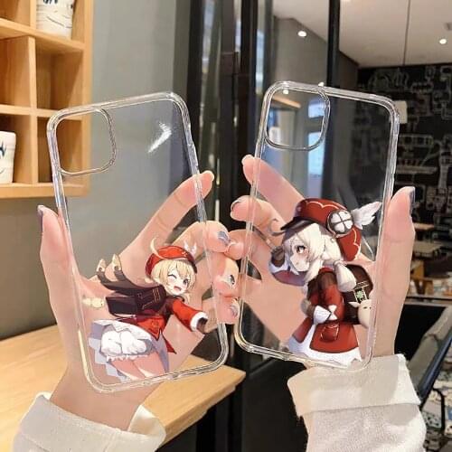 Genshin Impact Klee Phone Case For Samsung Galaxy A 3 5 7 8 10 20 21 30 40 50 51 70 71 E S 2016 2018 4G transparent soft hoesjes