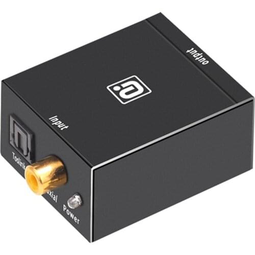 Digital to Analog Audio Converter DAC Digital SPDIF Toslink to Analog Stereo Audio L/R Converter Adapter for TV DVD