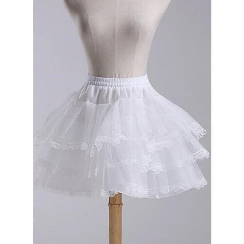Flower Girl Dress Petticoat kids Lace Petticoat White Petticoat for Girls Crinoline Underskirt Flower Girl Prom Ball Gown Dress
