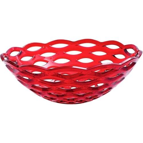 EWs Acrylic Hollow Red Fruit Bowl