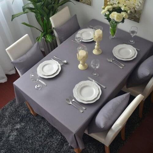 FLCEuropean Style Gray Decorative Table Cloth Cotton Tablecloth Dining Table Cover For Kitchen Home Decor 20