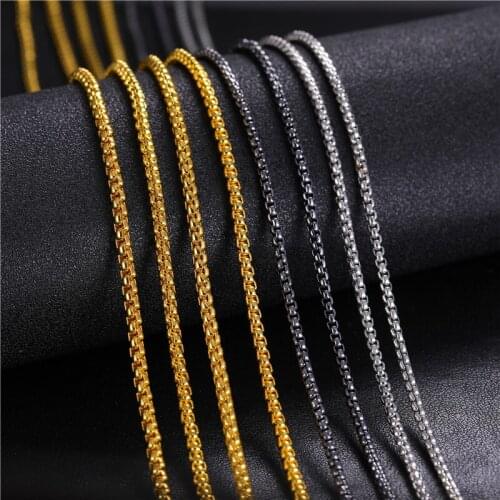 Chain Handemade Jewelry Making Necklace Ingot Twisted Trace Belcher Snake Bar Singapore Box Chain Necklace For Women