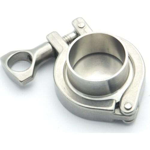 304 Stainless Steel Sanitary Pipe Fitting Set 12.7mm Pipe OD Sanitary Weld Ferrule + 1/2" Tri Clamp + Silicon Gasket + End Cap