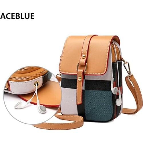 New Arrival Summer Small Shoulder Bags for Women Fashion Plaid Phone Purse Crossbody Mini Messenger Bag Female Leather Handbag