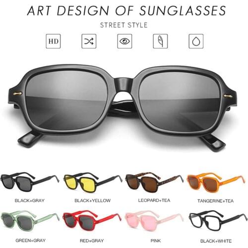 New Trendy Rectangle Sunglasse Women Vintage Glasses Women/Men Square Retro Eyeglasses Women Luxury Brand Sunglasses Gafa De Sol