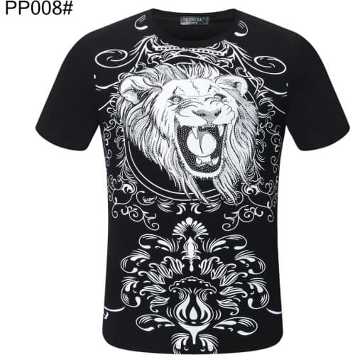 SKULL PP Solid Color 3D Printed T-shirt Mens Top Animal Avatar Street Punk Style T-shirt Mens Sports Top