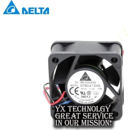 Delta New 4cm 40mm EFB0412HD 4020 12V 0.12A three wire cooling fan speed switch for 40*40*20mm