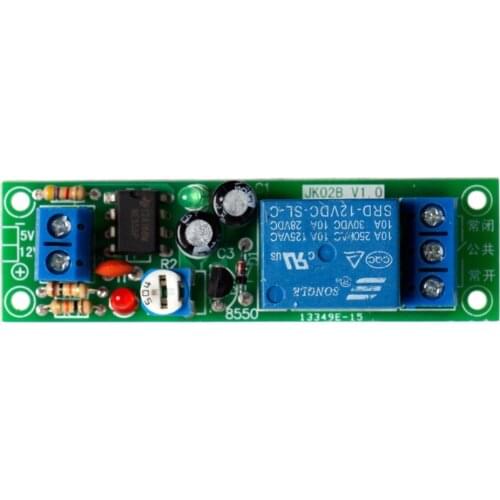 Timer Switch JK02B 0-60 Seconds DC Adjustable Delay 12V Input Relay Module