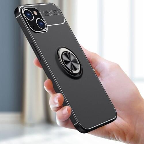 Shockproof Soft Matte Silicone+Metal Ring Phone Case For iphone 13 mini 12 11 Pro Max XS XR SE 2020 7 8 Plus Cover Coque Funda