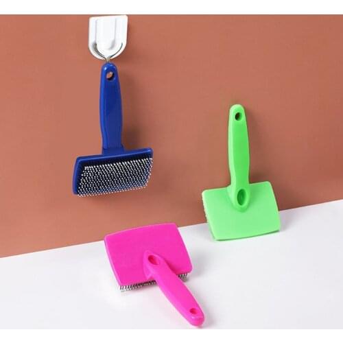 Pet Grooming Comb with Stainless Steel Dense Needle Lice Hair Removal Brush Slicker Massage Dog Cat Supplies Pet Accessories C42