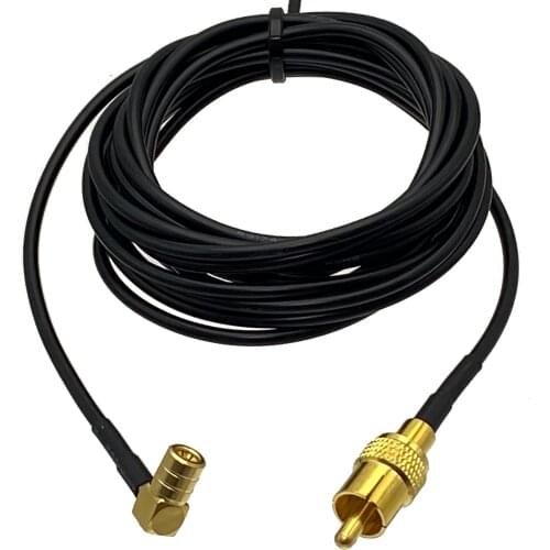 RG174 RCA TV Male Plug to SMB Female Jack Right angle RF Jumper pigtail Cable 2inch~10FT