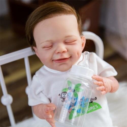 20inch About 50cm Full Silicone Cute Boy Reborn Baby Doll Boy Adorable Soft Lifelike Doll Simulation Bebe Doll Toys For Gift