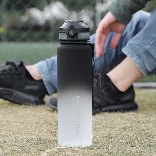 Sport Water Bottles Portable Gym Bottle Anti-fall 1000ml Large Capacity Fitness Kettle Plastic Wasserflasche Drink Bottle BS50SP