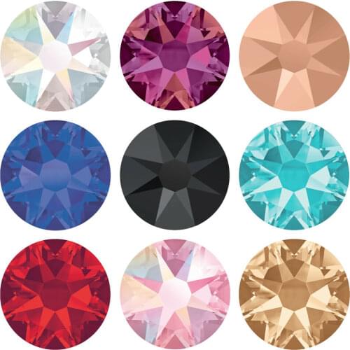 16 Cut Facets ss16 ss20 Flatback Non HotFix Rhinestones Strass Clear AB Siam Multicolor for Nail Art Clothing Decoration