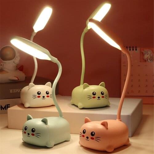LED Night Lights Cute Animal Bedside Table lamp USB Rechargeable Child eye protection desk lamp Kids Christmas Birthday Gifts
