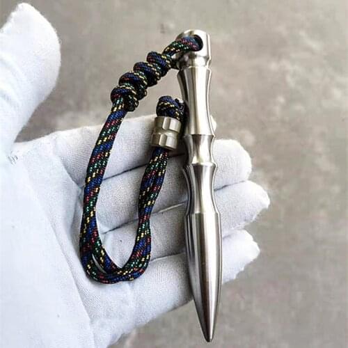 TC4 Pure Titanium EDC Stick Shape MENS Creative Key Pendant (135 mm in Length)