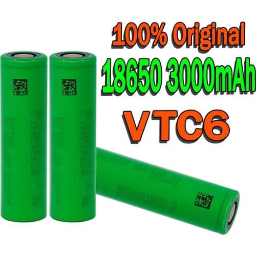 VTC6 3.7V 3000mAh rechargeable Li-ion battery 18650 for Sony US18650VTC6 30A Toys flashlight tools