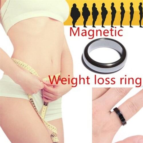 High Quality Black Cool Women Magnetic Hematite Stone Therapy Health Care Magnet Hematite Ring Mens Jewelry Weight Loss Ring