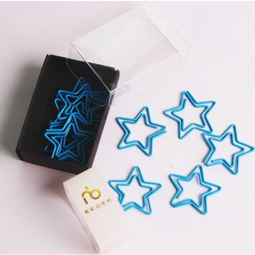 Star Bookmark Cute Color Paper Clip Special Clip Shool Stationary Office Clip Paperclips Metal Clip Metal