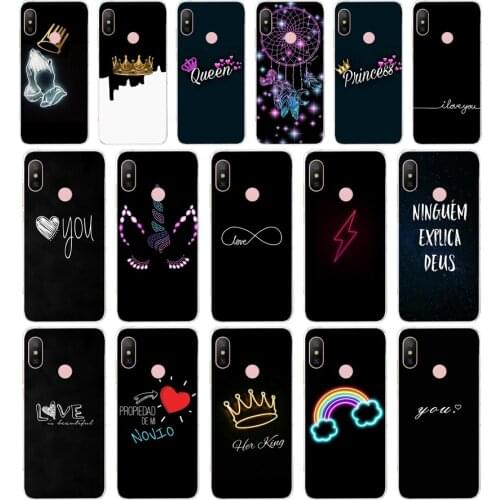 86AA Black Star Boss Queen gift Soft Silicone Tpu Cover phone Case for Xiaomi Redmi 6 Pro 6A 7A Note 6 Pro 7 case