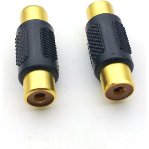 100pcs GOLD RCA Phono Coupler Female to Female Audio Video Connector