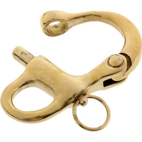 2''(50mm) High Quality Copper Fixed Eye Snap Shackle Quick Release Fixed Bail Sailing Boat Rigging