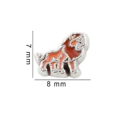 20PCS/lot Lion Floating Locket Charms DIY Alloy Accessories Fit For Magnetic Memory Locket