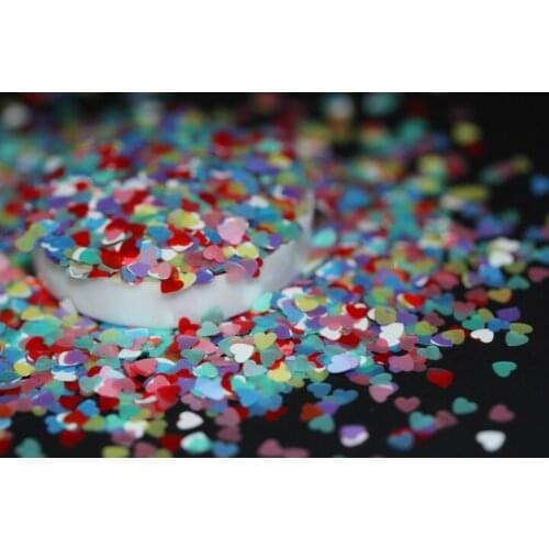 3mm Solvent Resistant Matte Heart Confetti Glitter Heart Sequins nail art confetti , UV resin, , scrapbooking, decoden
