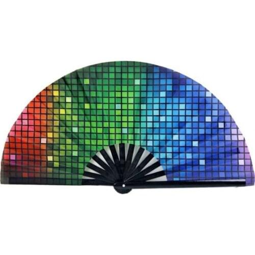 30PCS Carnival Festival Big Customized Bamboo Chinese Kungfu Dance Fan Performance Art Craft Gift with Personalized Design Print