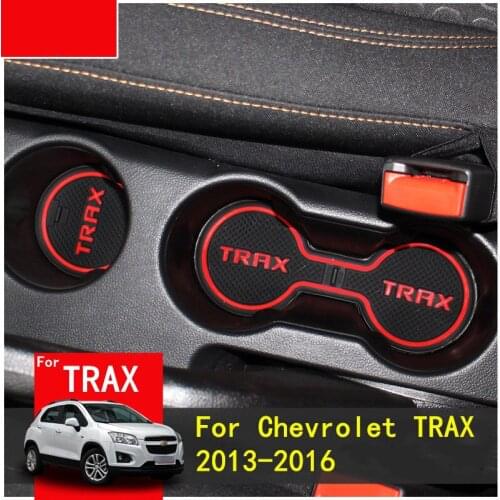 3D Rubber Mat For Chevrolet Trax Tracker 2013-2016 Door Slot Pad Cup Cushion Groove Mat Lnterior Anti Slip Mat Car Accessories