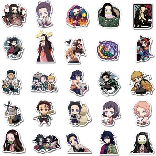 50/100pcs Japanese Anime Movie Sticker Pack Fan Anime Sticker Cosplay Scrapbook DIY Phone Laptop Deco Luggage Skateboard Sticker