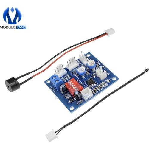 50k NTC 3950 Thermistor PWM Temperature Probe Speed Controller Board Control Module Buzzer DC 12V 5A CPU Fan High-Temp Alarm