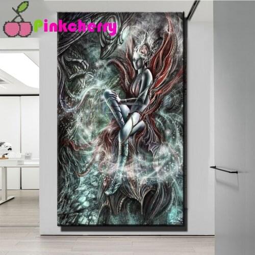 Angels and Demons Big Size Arts and Crafts for Adult Diamond Painting Art Full Kit Abstract woman And dragon Cross Stitch k824