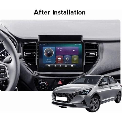 128G Carplay Android 11 Car Radio Multimedia Player For Hyundai Solaris 2 II 2020 - 2021 Navi Stereo GPS Automotivo With Frame