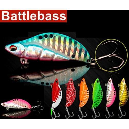 BATTLEBASS 1pcs 5g/10g/15g Metal VIB Fishing-Lure Blade-Bait Bass Crank Bait Spoon Bait Lead Fish Artificial Wobblers