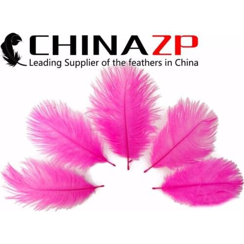 CHINAZP Factory 15~20cm 200pcs/lot Best Children Clothes Decorations Dyed Hot Pink Ostrich Small Confetti Feathers