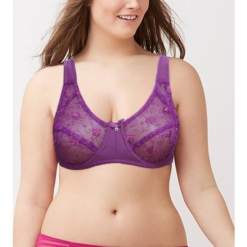 Ladies Secret Women Bra Super Big Cup Plus Size A B C D DD E F 34-44 Brand Best Quality Transparent Bralette