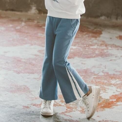 Childrens Flare Pants for Girls Korean Fashion Wild Bottoms Boot Cut Casual Pants Sports Trousers Girls 8 9 12 14 Year Clothes