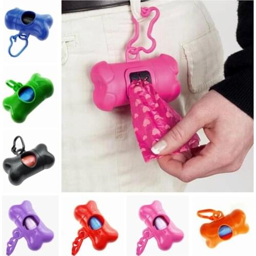 1pc Pet Dog Portable Waste Bag Dispenser Bone Type Case For Pet Waste Bags Storage Container For Dogs Pet Product Incloud Bags