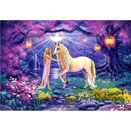 Animal Group Unicorn DIY Diamond Painting Animal Unicorn Beauty Full Dimaond Embroidery Animal Girl Unicorn Decor Diamond Mosaic